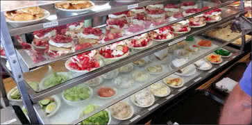 Combination Salad and Dessert Counter