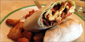 The Ace Breakfast Burrito with Home Fries