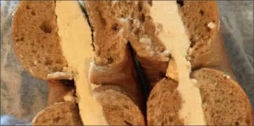 Raisin Walnut Cream Cheese Bagel