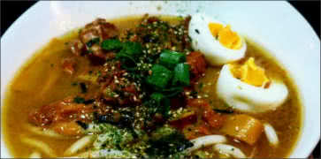 Braised Pork Miso Udon Soup