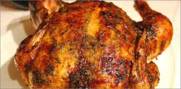 Citrus Rosemary Brined Roasted Whole Chicken