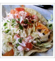 Jumbo Shrimp Tacos at Blue Water Seafood Market and Grill