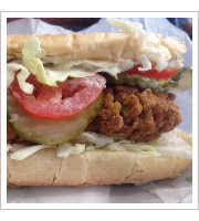 Shrimp and Oyster Po Boy at Little Jewel of New Orleans