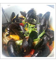 Thai Curry Mussels at Tampa Bay Brewing Company