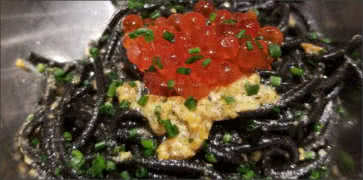Squid Ink Spaghetti with Sea Urchin