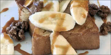 French Toast with Banana and Walnuts