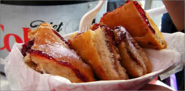 Fried Peanut Butter and Jelly Sandwich
