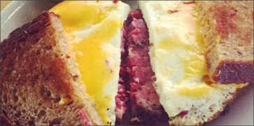 Pastrami and Egg Sandwich