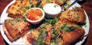 Tandoori Chicken Quesadillas at The Red Lion