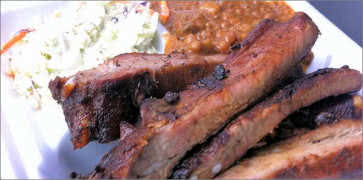 BBQ Ribs with Baked Beans and Coleslaw