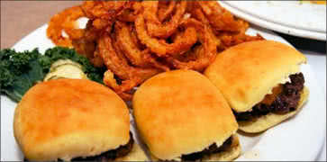 Beef Sliders with Onion Rings