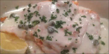 Salmon with Caper Sauce