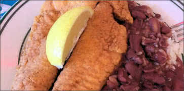 Fried Catfish with Red Beans