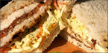 Rye Crusted Pork Cutlet Sandwich