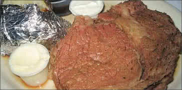 Prime Rib Steak with Baked Potato