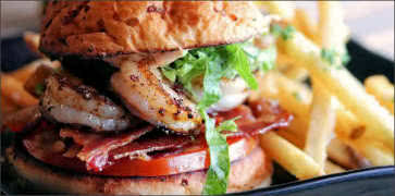 Bacon and Shrimp Sandwich