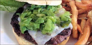 Buffalo Burger with Green Chili