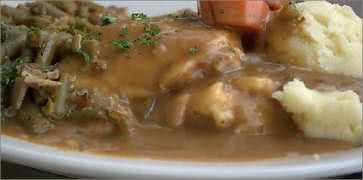 Stewed Chicken with Gravy and Mashed Potatoes