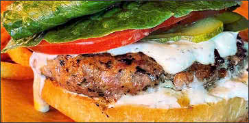 Lamb Burger with Tzatziki