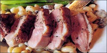 Roasted Duck Breast with Cavatappi Pasta